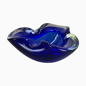 Bol en Verre de Murano Bleu, Italie, 1970s