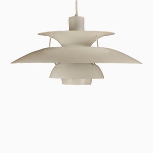 Ph5 Pendant Light in White and Silver by Poul Henningsen
