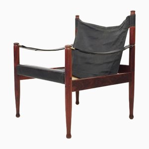 Rosewood and Leather Lounge Chair by Erik Wørts for Niels Eilersen