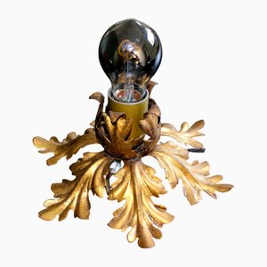 Vergoldete italienische Firenze Wandlampe, 1960er