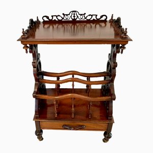 Antique Victorian Rosewood Canterbury Whatnot, 1850s