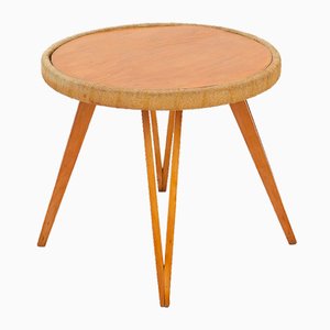 Table Basse Ronde en Bois par Augusto Romano, 1940s