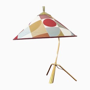 Vintage Table Lamp in Fabric and Metal, 1960s