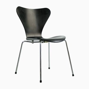 Black Series 7 Model 3107 Dining Chair by Arne Jacobsen for Fritz Hansen, 1995