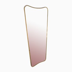 Mirror with Brass Frame, Italy, 1970s