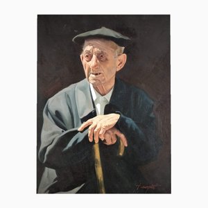 Enric Torres Prat, Portrait, 1990, Öl auf Leinwand