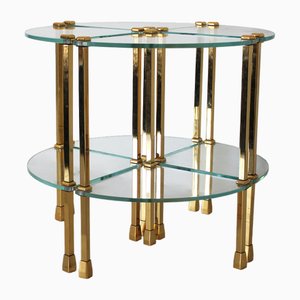 Vintage Clear & Gold Coffee Table