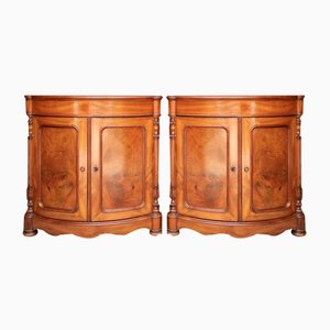 Louis Philippe Corner Cabinets, Set of 2