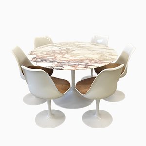 Table de Salle à Manger en Marbre Tulipe par Eero Saarinen pour Knoll International, 1970S