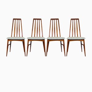Eva Dining Chairs in Teak by Niels Koefoed for Hornslet, 1970s, Set of 4