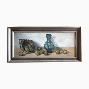 Philippe Golbert, Still Life, Oil Painting, Mid-20th Century, Framed