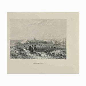 Edward Francis Finden, Hartlepool, Radierung, 1845