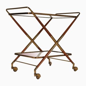 Serving Bar Trolley in Painted Beech, Italy, 1950s