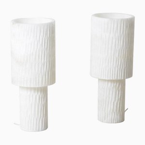 Alabaster Table Lamps, Set of 2