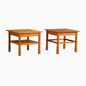 Dänische Mid-Century Couchtische aus Eiche, 1960er, 2er Set