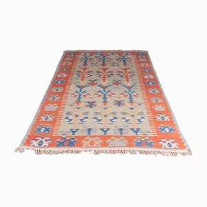 Tappeto Kilim ottomano rettangolare in pura lana