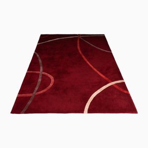 Alfombra rectangular en rojo