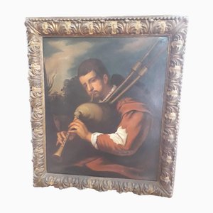 Artista italiano, Retrato de músico, década de 1750, óleo sobre lienzo