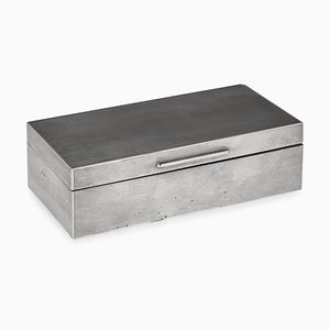 20th Century Silver Cigar Box from C J Vander Ltd, London, 1963