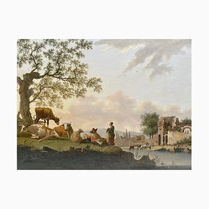 Artista Olandese, Paesaggio, XVIII secolo, Dipinto ad olio