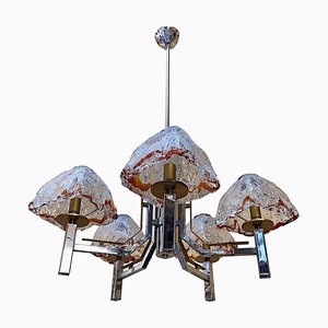 Space Age Murano Glass Chandelier by Toni Zuccheri, Italy, 1970s