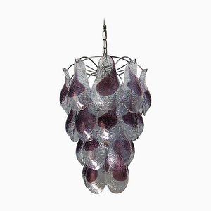 Lámpara de araña Mid-Century de cristal de Murano de Mazzega, años 70