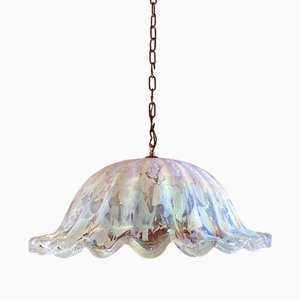 Mid-Century Modern Murano Glass Ceiling Light in Psychedelic Rainbow Colour, 1970s