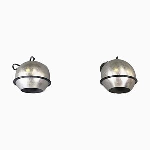 Mid-Century Italian Steel Nr. 232 Wall Lights attributed to Gino Sarfatti for Arteluce, 1960s, Set of 2