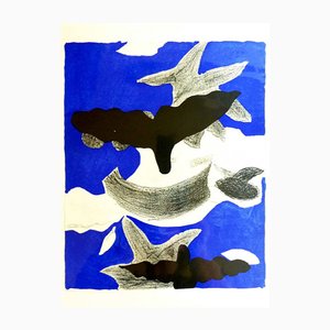 Georges Braque, Birds I, Litografia originale, 1955