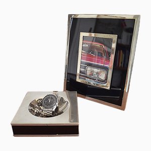 Cornice Playboy Art Déco con ciotola, anni '80, set di 2