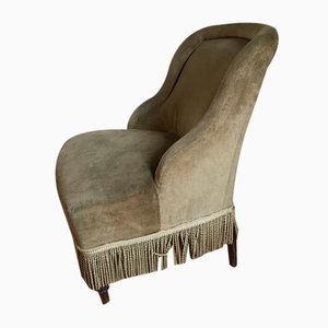 Fauteuil Vintage en Bois et Tissu, 1940s