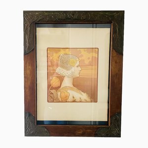 Paul Berthon, Königin Wilhelmine, 1901, Lithographie