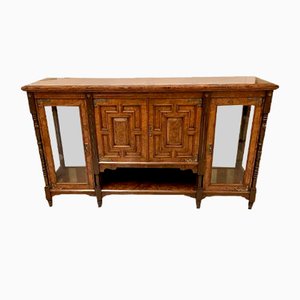 Credenza vittoriana antica in noce, metà XIX secolo