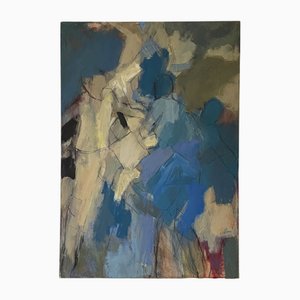Composición abstracta, años 70, óleo sobre lienzo