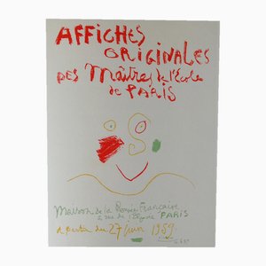 Pablo Picasso, Pablo Picasso, Carteles Originales de los Maestros de la Escuela de París, 1959, Litografía, 1959, Litografía