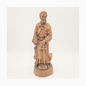 Carved Wooden Figure of Saint Boniface, 1950s-1960s
