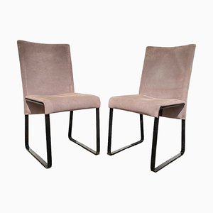 Chaises Ealing en Cuir par Giovanni Offredi pour Saporiti, 1970s, Set de 2