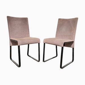 Ealing Leather Chairs by Giovanni Offredi for Saporiti, 1970s, Set of 2