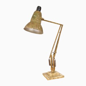 Gold Scumble 2-Step Anglepoise Desk Task Lamp 1227 by Herbert Terry & Sons, England, 1950s