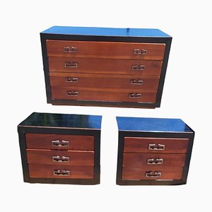 Bedroom Chest of Drawers and Nightstands, Set of 3