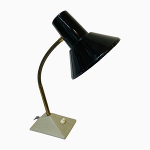 Lámpara de mesa con cuello de cisne atribuida a Sis Leuchten, años 50