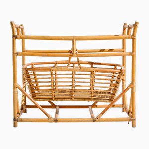 Vintage Bamboo Cradle, 1960s