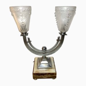 Art Deco Lampe aus Kiefernholz