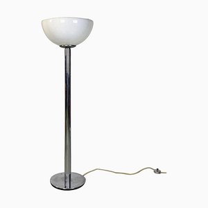 Modern Italian Steel Glass Am/as Floor Lamp attributed to Albini & Helg for Sirrah, 1970s