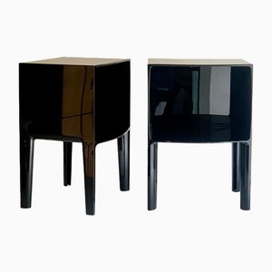 Ghost Buster Black Methacrylate Side Tables by Philippe Starck & Eugeni Quitllet for Kartell, Set of 2