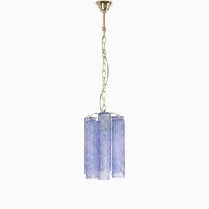 Cortex Chandelier in Blue-Violet Murano glass Tubes, Italy
