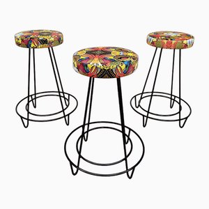 Alpha Owl Re-Editions Bar Stools by Bestwelhip and Sandra Keja Planks, Set of 3