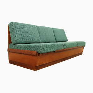 Mid-Century Sofabed in Walnut attributed to Jindrich Halabala for Up Zavody, 1950s