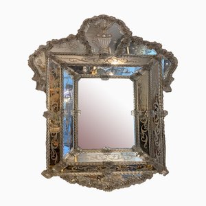 Espejo de cristal de Murano, década de 1830