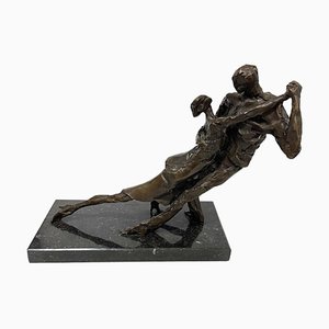 Sculpture en Bronze Couple dansant par Janine Van Dijk, 2002